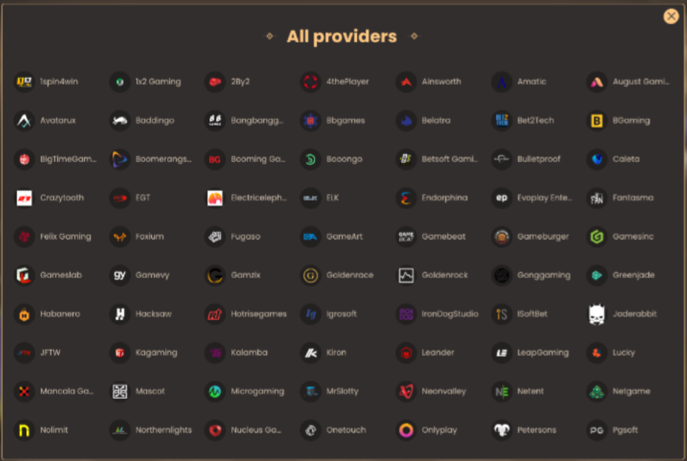 National casino software providers list