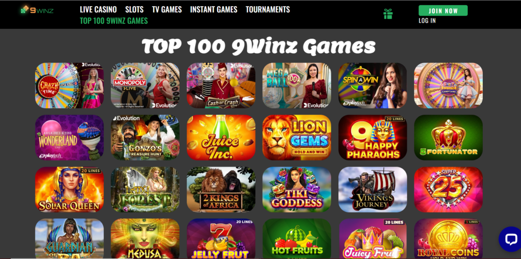 top 100 9Winz Games