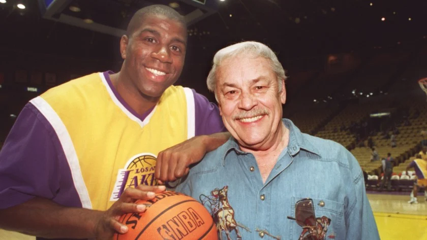 Jerry Buss Magic Johnson